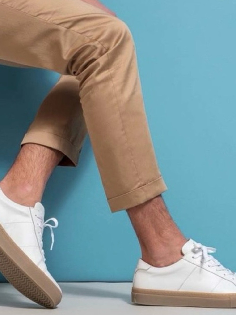 Greats White Leather Sneakers Gum Sole Men’s Size 9 - Picture 2 of 10